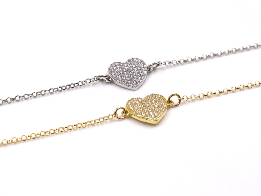 Collana choker cuore Zirconato
