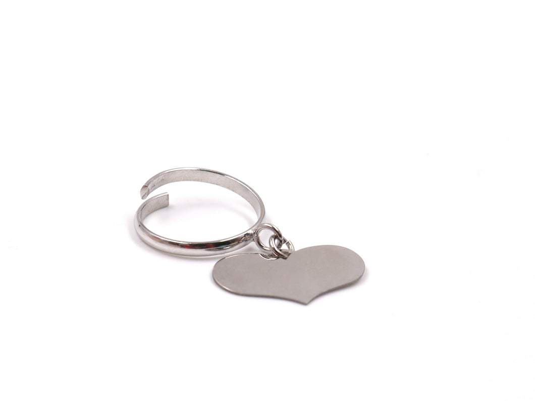 Anello Love pendente in Arg925 regolabile
