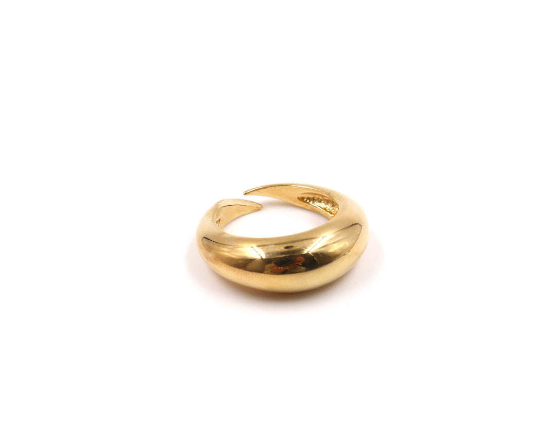 Anello bombato liscio regolabile, in Arg925.