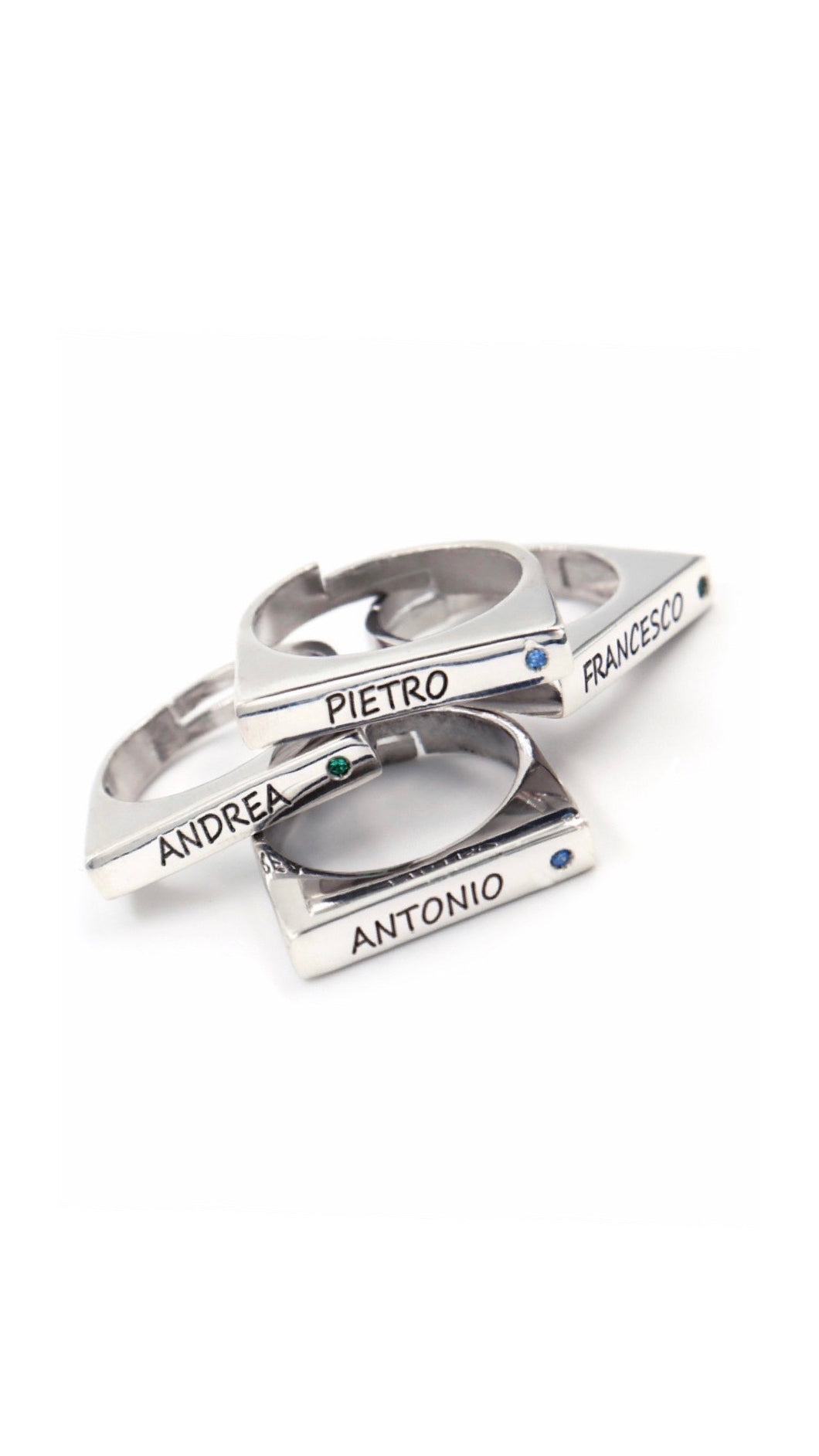 Anello a fettina con incastonatura