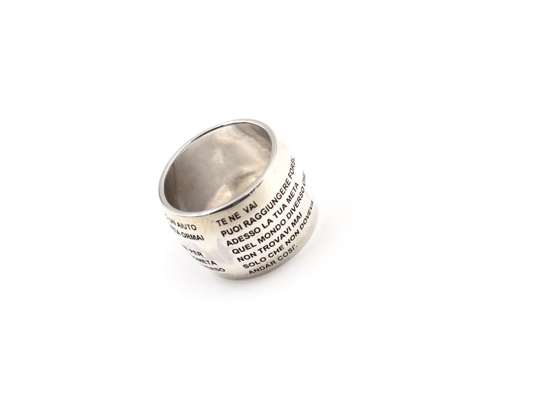 Anello “Fascione con incisione”