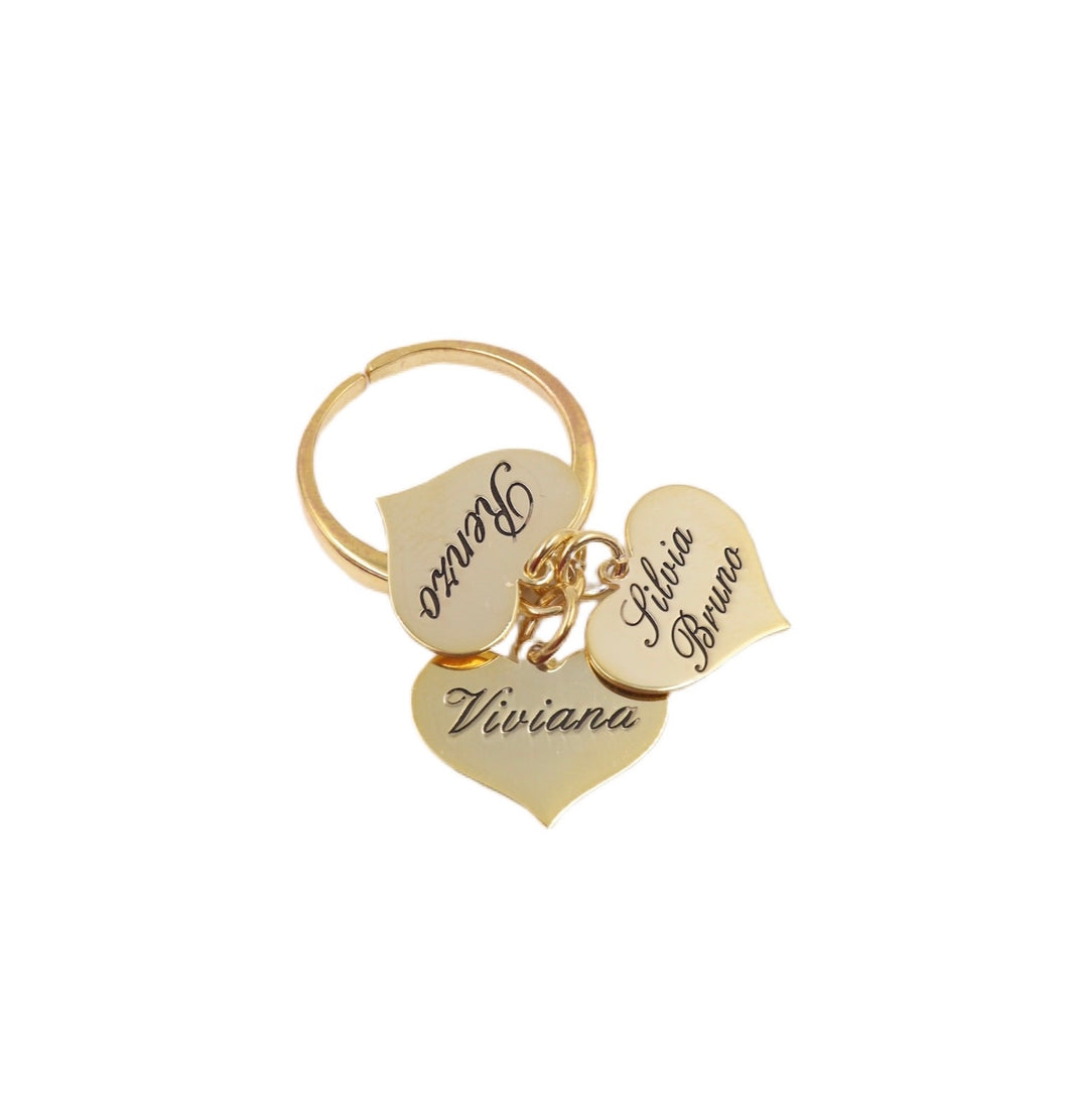 Anello cuori Pendenti